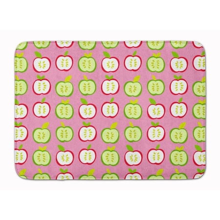 Carolines Treasures Apples on Pink Machine Washable Memory Foam Mat BB5141RUG